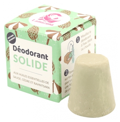 Lamazuna Déodorant Solide aux Huiles Essentielles de Sauge, Cèdre et Ravintsara Bio 30 ml