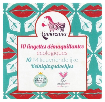 Lamazuna 10 Lingettes Démaquillantes Écologiques