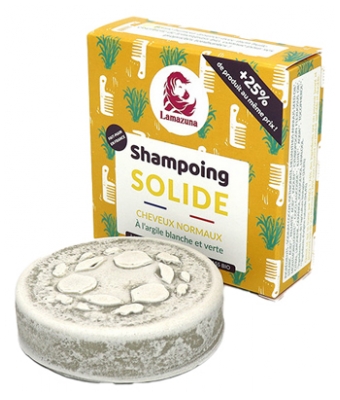 Lamazuna Shampoing Solide Cheveux Normaux Argile Blanche et Verte 70 ml