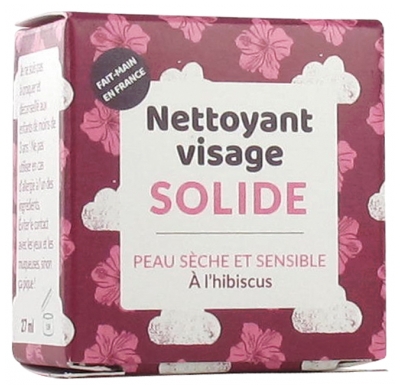 Lamazuna Nettoyant Visage Solide Peau Sèche à Sensible Hibiscus 27 ml