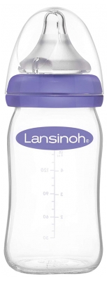 Lansinoh Natural Wave Biberon Verre Débit Lent 160 ml