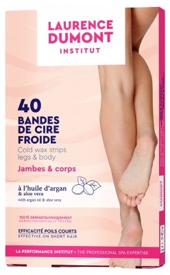 Laurence Dumont Institut Bandes de Cire Froide Jambes & Corps 40 Bandes
