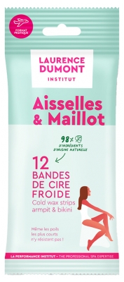 Laurence Dumont Institut Bandes de Cire Froide Aisselles & Maillot 12 Bandes