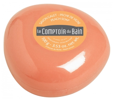 Le Comptoir du Bain Savon Galet Surgras Pêche de Vigne 100 g