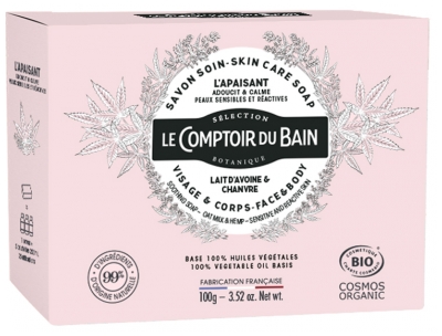 Le Comptoir du Bain Savon Soin L'Apaisant Visage & Corps Bio 100 g