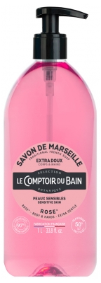 Le Comptoir du Bain Savon Traditionnel de Marseille Rose 1 L