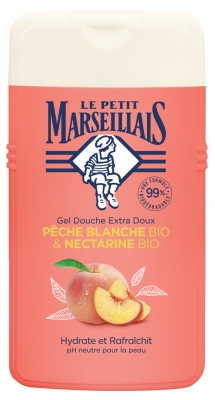 Le Petit Marseillais Gel Douche Extra Doux Pêche Blanche Bio Nectarine Bio 250 ml