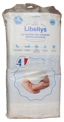 Libellys La Couche Non-Irritante Dermo-Sensitive Taille 4 (7-18 kg) 48 Couches
