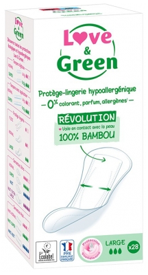 Love & Green Protège-Lingerie Hypoallergénique Large 28 Protège-Lingerie