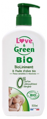 Love & Green BioLiniment à l'Huile d'Olive Bio 500 ml