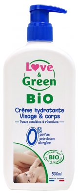 Love & Green Crème Hydratante Visage & Corps Bio 500 ml
