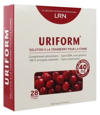 LRN Uriform Santé et Protection Urinaire de la Femme 28 Comprimés
