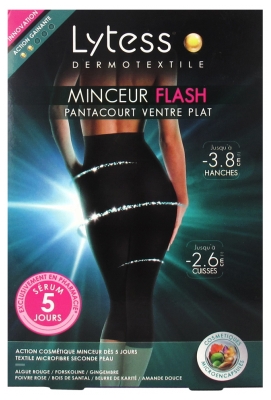 Lytess Dermotextile Minceur Flash Pantacourt Ventre Plat Noir