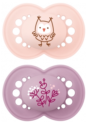 MAM Original 2 Sucettes Anatomiques Silicone Couleurs de la Nature 6 Mois et +
