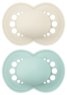 MAM Original 2 Sucettes Anatomiques Silicone Couleurs Unis 18 Mois et +