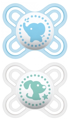 MAM 2 Sucettes Perfect Naissance Silicone 0-2 Mois