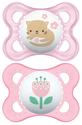 MAM 2 Sucettes Anatomiques Silicone Décor 0-6 Mois