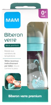 MAM Biberon Verre Premium 170 ml 0 Mois et + Débit 1