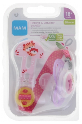 MAM Sucette Perfect & Attache-Sucette Silicone 18 Mois et +