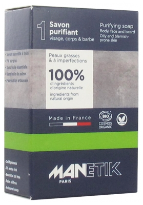 Manetik Savon Purifiant Peaux Grasses & à Imperfections Bio 100 g