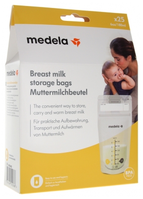 Medela Sachets de Conservation pour Lait Maternel 180 ml 25 Sachets