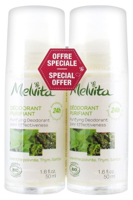 Melvita Déodorant Purifiant Bio Lot de 2 x 50 ml