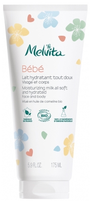 Melvita Bébé Lait Hydratant Tout Doux Visage et Corps Bio 175 ml
