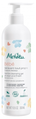 Melvita Bébé Gel Lavant Tout Propre Corps et Cheveux Bio 300 ml