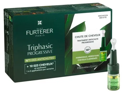 [NgRT011uyRT0028273] Triphasic Traitement Antichute Progressive 8 x 5,5ml René Furterer 