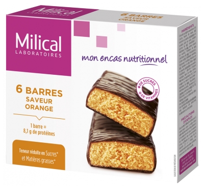 Milical 6 Barres Minceur Hyperprotéinées