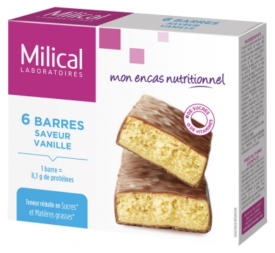 Milical 6 Barres Minceur Hyperprotéinées