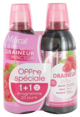 Milical Draineur Minceur Ultra Lot de 2 x 500 ml