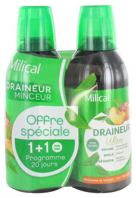Milical Draineur Minceur Ultra Lot de 2 x 500 ml