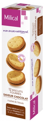 Milical 12 Biscuits Diététiques Fourrés