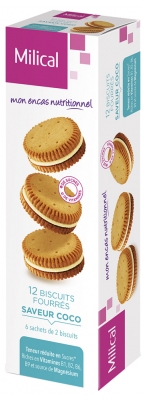 Milical 12 Biscuits Diététiques Fourrés