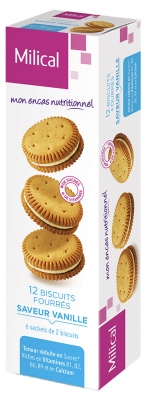Milical 12 Biscuits Diététiques Fourrés