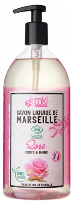 MKL Green Nature Savon Liquide de Marseille Rose Bio 1 L