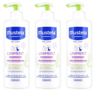 Mustela Liniment Flacon-Pompe Lot de 3 x 400 ml