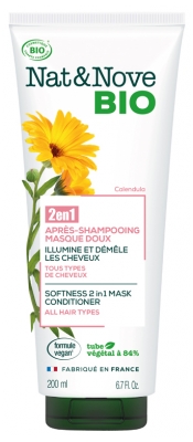 Nat&Nove Bio 2en1 Après-Shampoing Masque Doux Calendula 200 ml