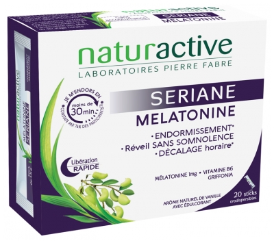 Naturactive Sériane Mélatonine 20 Sticks Orodispersibles