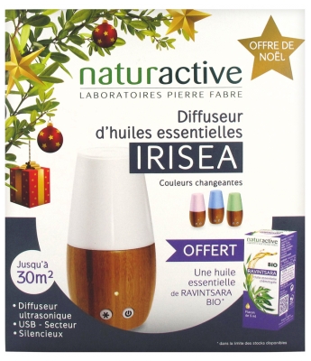Naturactive Irisea Diffuseur d'Huiles Essentielles + 1 Huile Essentielle 5 ml Offerte