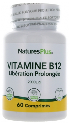 Natures Plus Vitamine B12 Action Prolongée 60 Comprimés