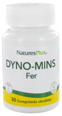 Natures Plus Dyno-Mins Fer 30 Comprimés Sécables