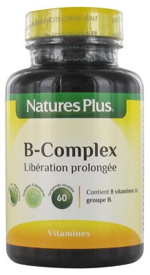 Natures Plus B-Complex Libération Prolongée 60 Comprimés Sécables