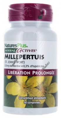 Natures Plus Herbal Actives Millepertuis Libération Prolongée 60 Comprimés