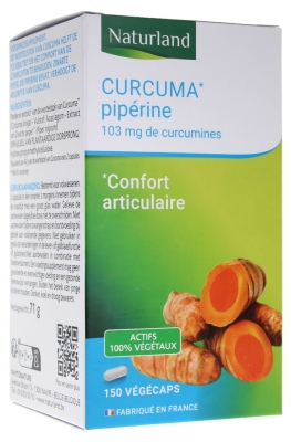 Naturland Curcuma Pipérine 150 Végécaps