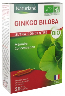 Naturland Ginkgo Biloba Bio 20 Ampoules