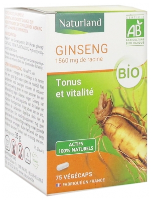 Naturland Ginseng Bio 75 Végécaps