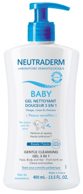 Neutraderm Baby Gel Nettoyant Douceur 3en1 400 ml