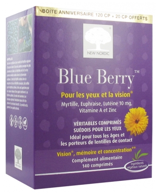 New Nordic Blue Berry 120 Comprimés + 20 Comprimés Offerts